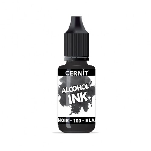 100 Black - Μελάνι Οινοπνεύματος Cernit Alcohol Ink 20ml