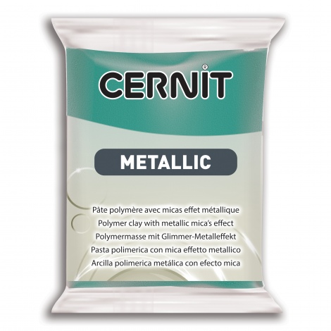676 Turquoise Green Metallic 56g - Πολυμερικός Πηλός Cernit